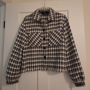 Charlie B  Houndstooth Tweed Jacket Sz M